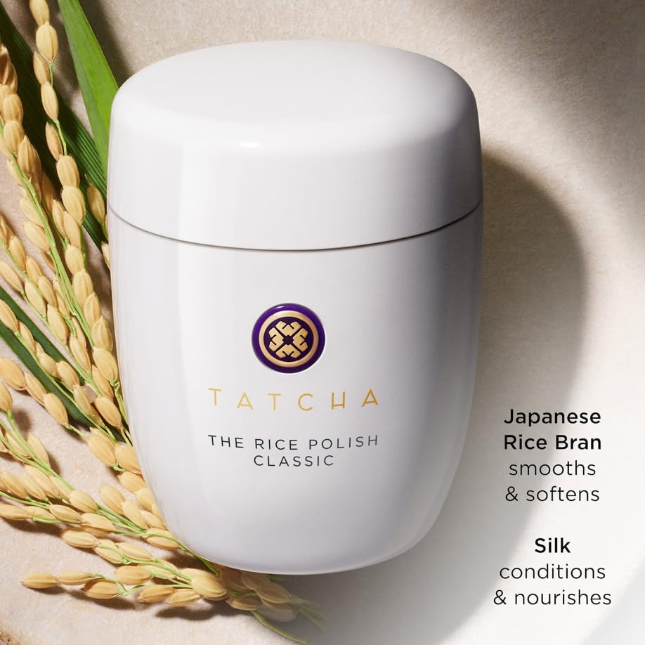 TATCHA jar next to a coin for scale, clarifies the 60 g / 2.1 oz size