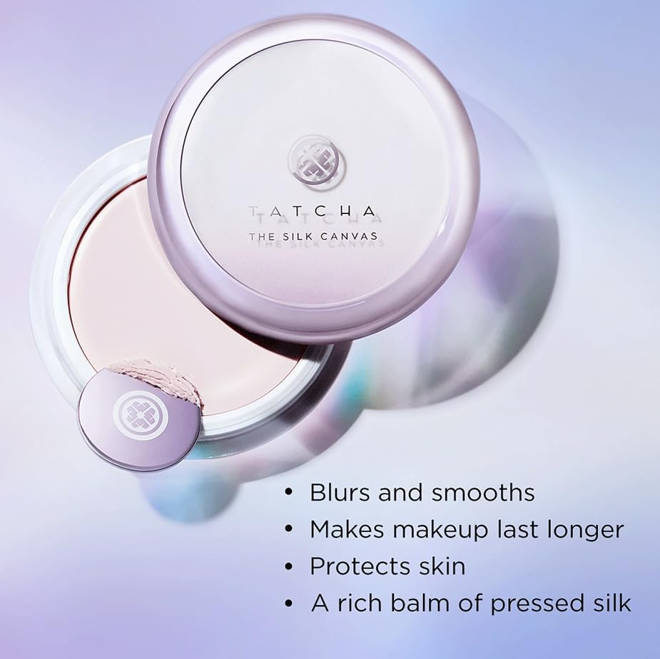 TATCHA fingers applying primer demonstrating easy blending benefit
