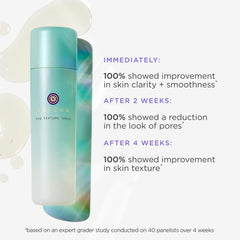TATCHA liquid texture pouring to show lightweight exfoliant consistency