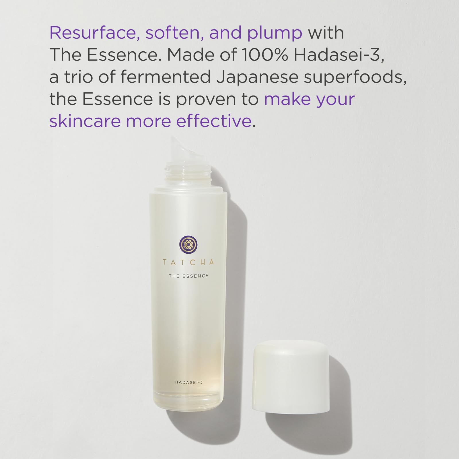 TATCHA close-up of essence texture highlighting lightweight, fast-absorbing feel