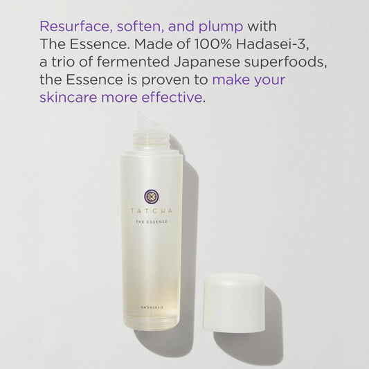 TATCHA close-up of essence texture highlighting lightweight, fast-absorbing feel
