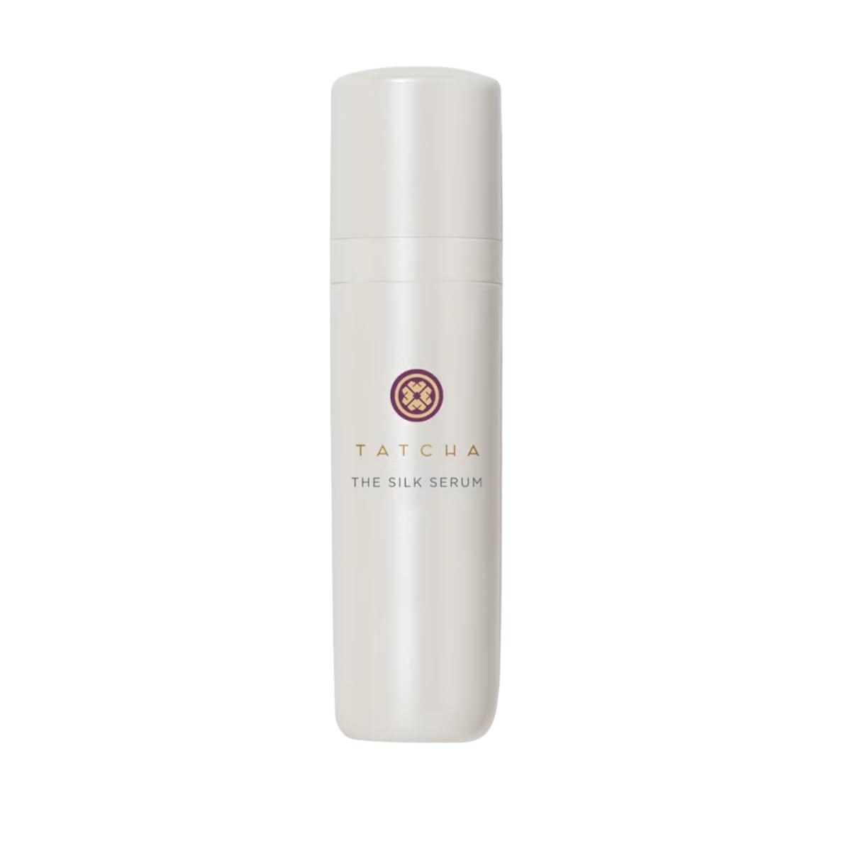 Tatcha The Silk Serum front bottle showing elegant packaging and premium finish