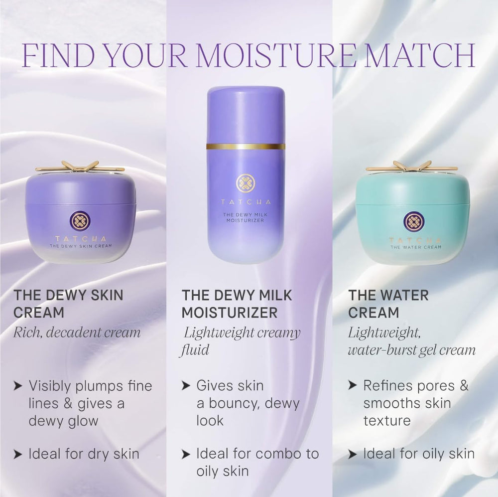 TATCHA jar on bathroom counter in lifestyle setting implying daily routine use