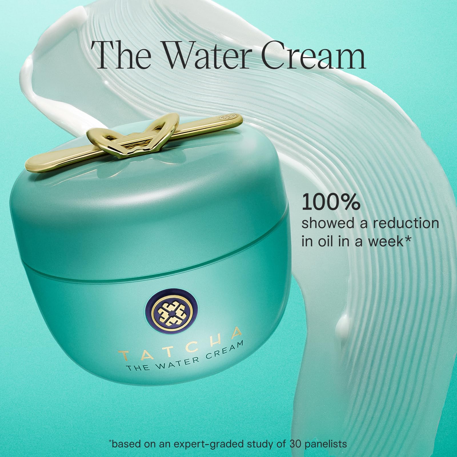 TATCHA cream on fingertip demonstrating lightweight glide and non-greasy feel