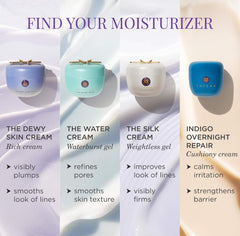 TATCHA box and label close-up showing product details and authenticity benefit