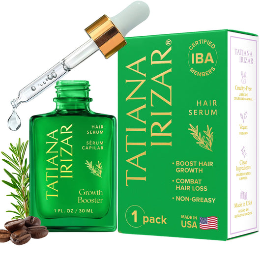 Tatiana Irizar front packaging showing bottle and dropper for precise application