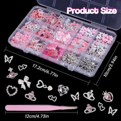Tatiwoo charms applied on manicure demonstrating layered design and wearable decorative results