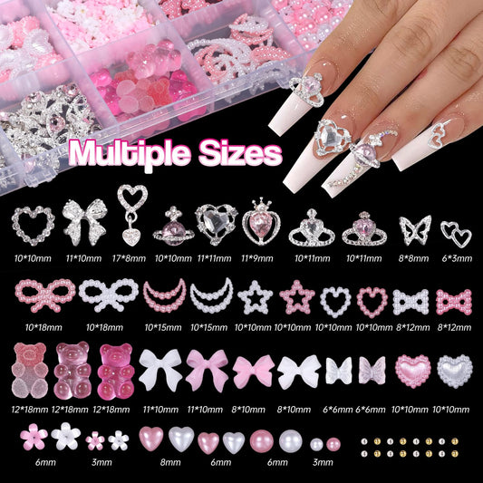 Tatiwoo close-up of pink resin tiny flowers showing texture and 3D detail for realistic nail effects