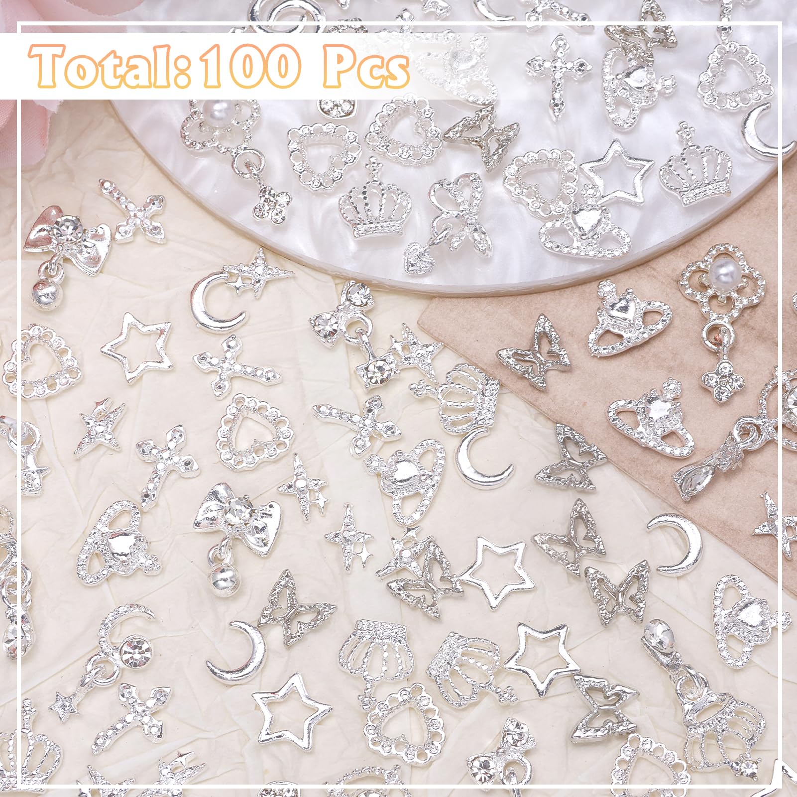 Tatiwoo dangle star detail showing hanging star charm on nail for eye-catching movement