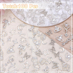 Tatiwoo dangle star detail showing hanging star charm on nail for eye-catching movement