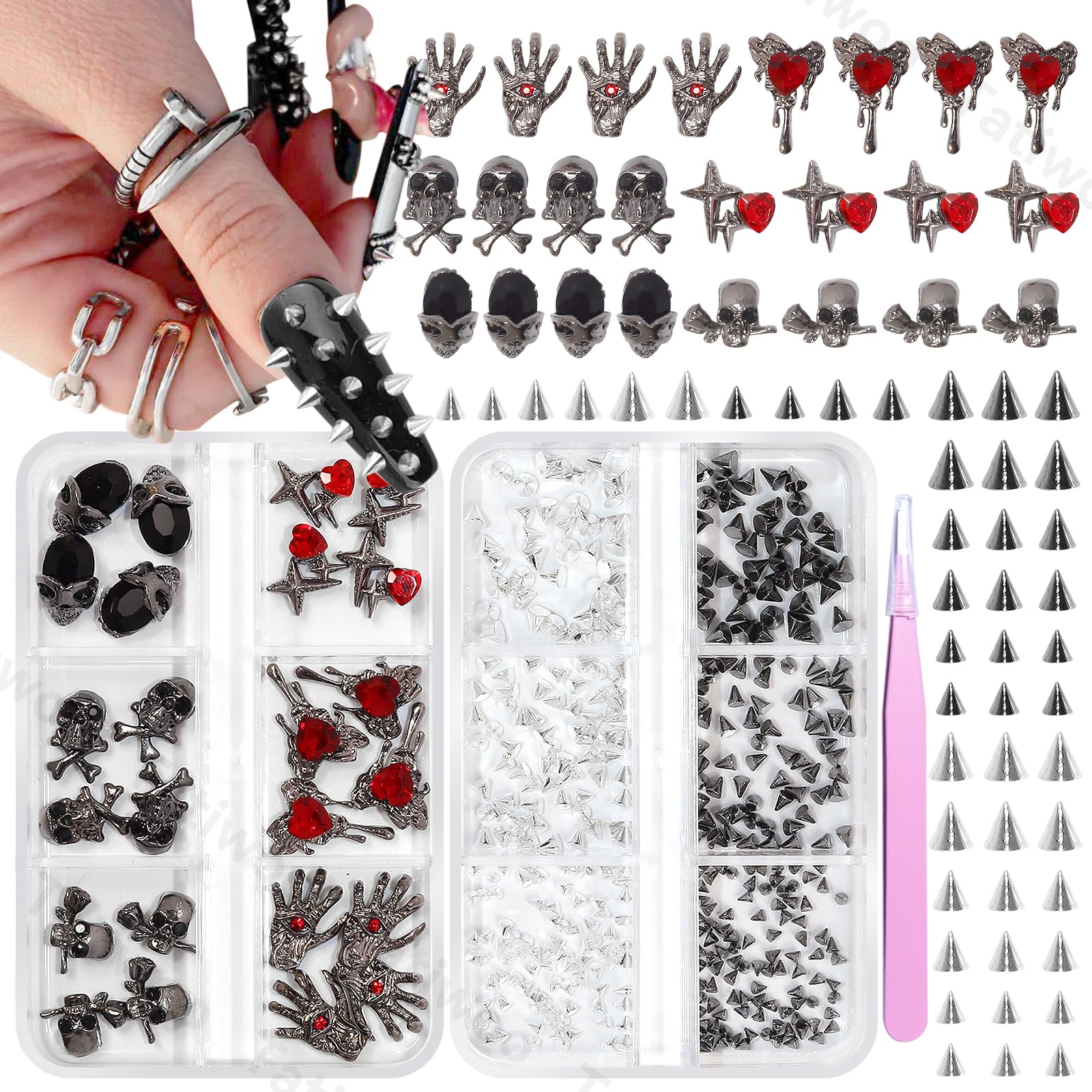 Tatiwoo front packaging showing two organized boxes and mixed studs benefit: ready-to-use kit