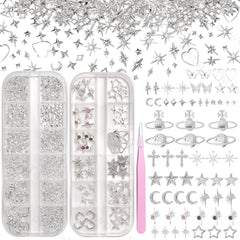Tatiwoo front packaging showing organized 300-piece silver charm set for easy use