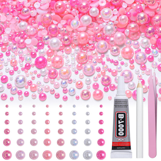 Tatiwoo front packaging showing mixed pink and white flatback pearls, ideal starter kit