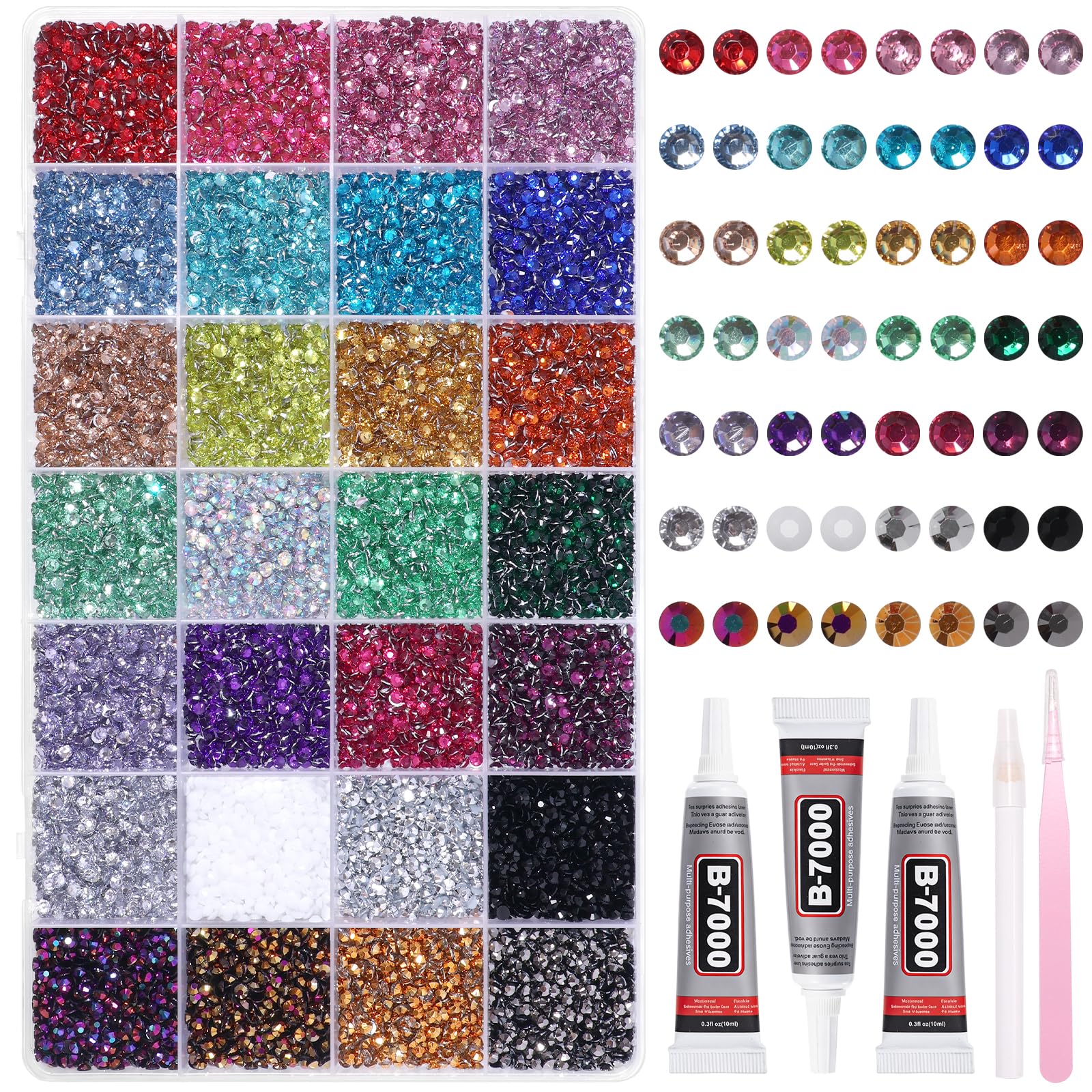 Tatiwoo front packaging showing kit contents and colorful gems for easy selection