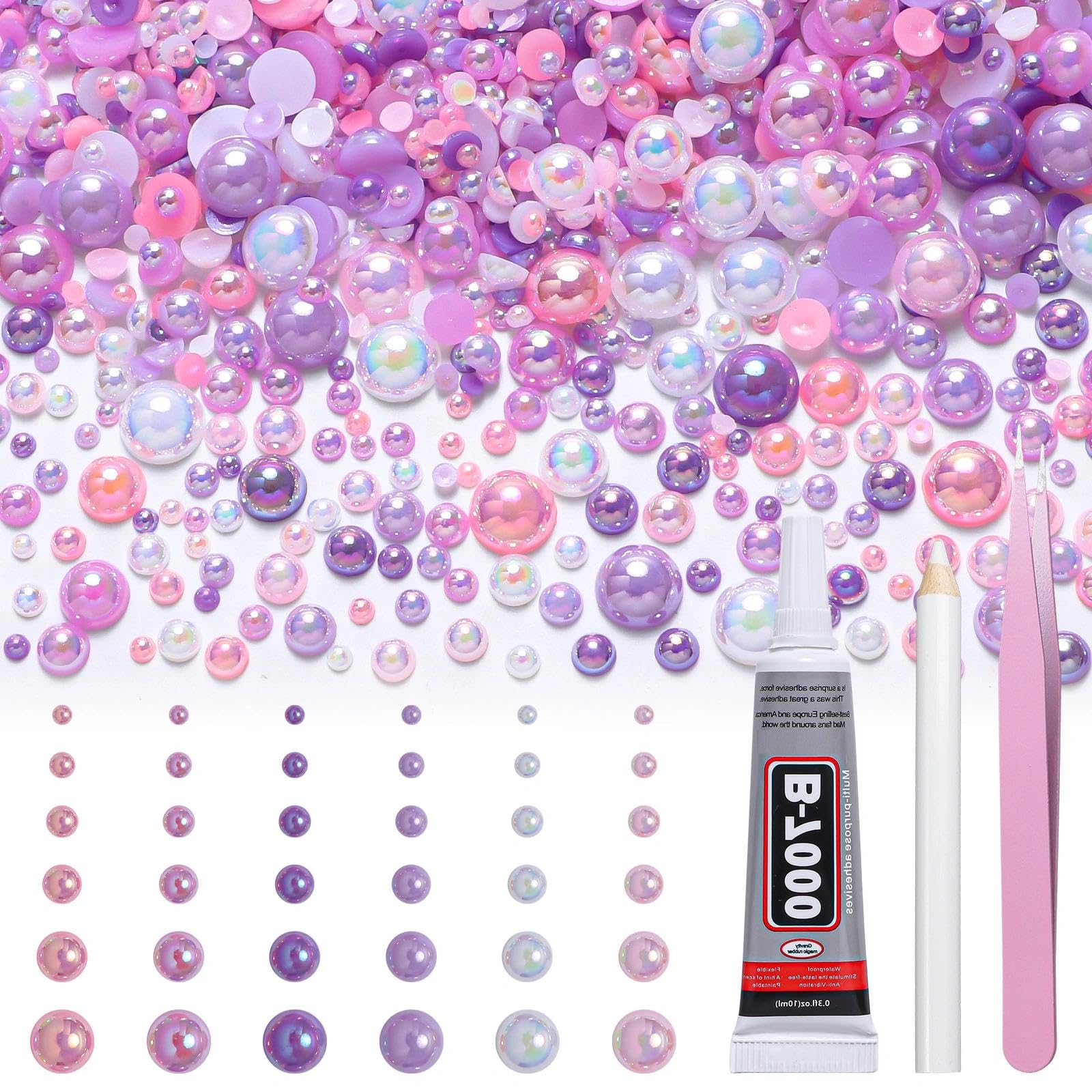 Tatiwoo front packaging showing mixed pearls and resealable bag benefit organization