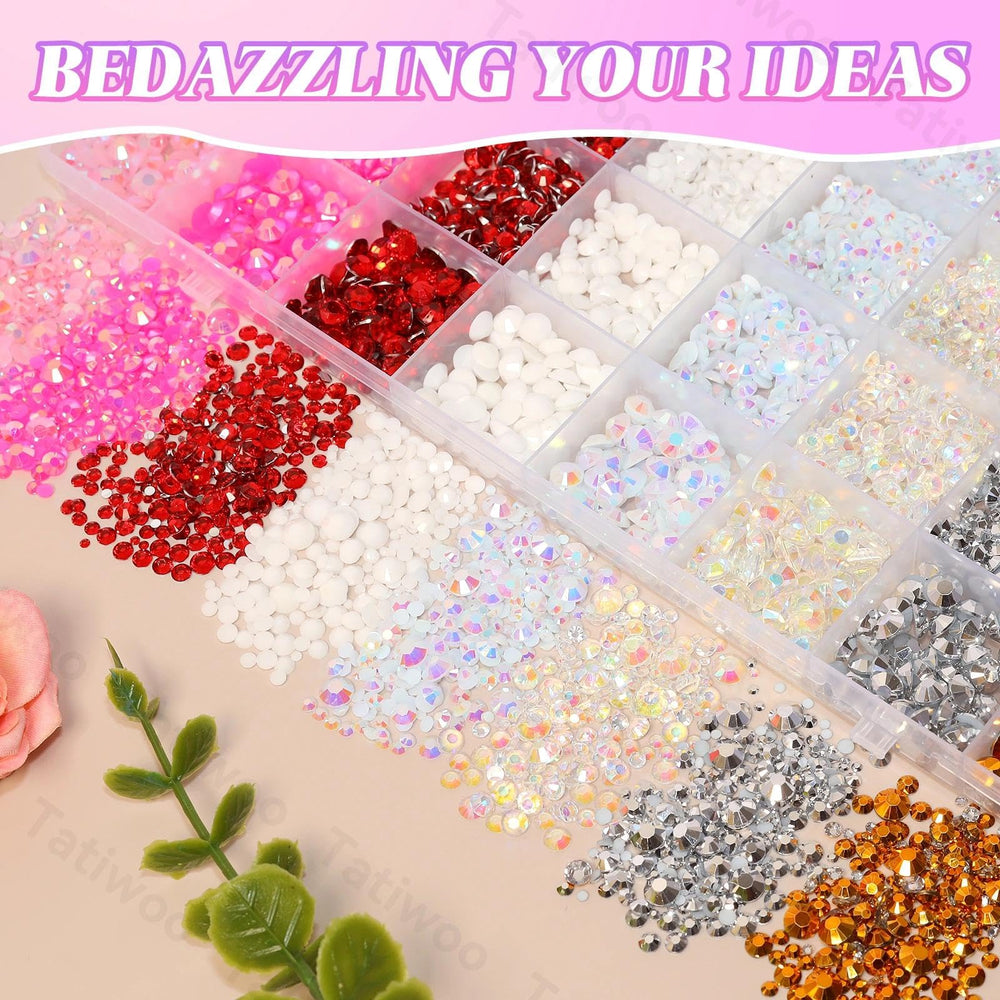 Tatiwoo rhinestones applied to fabric shoe showcasing durable decoration