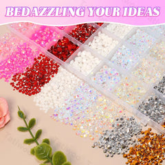 Tatiwoo rhinestones applied to fabric shoe showcasing durable decoration