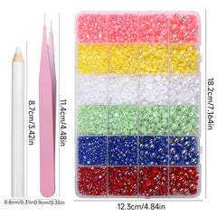 Tatiwoo picker pencil placing a flatback pearl, demonstrating precise faster application