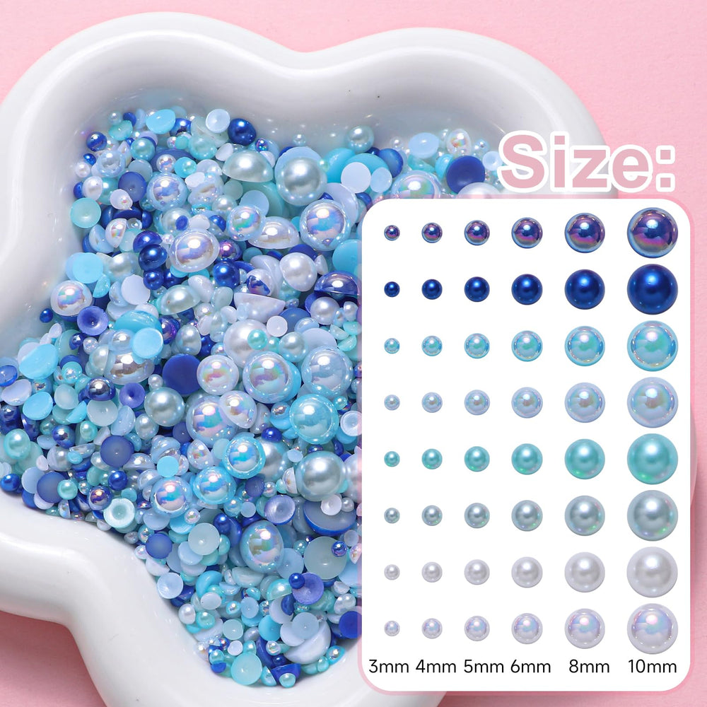 Tatiwoo close-up of different pearl sizes, highlights size variety for precise design