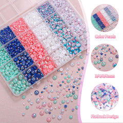 Tatiwoo pearls placed on nail art demonstrating precise application and shine