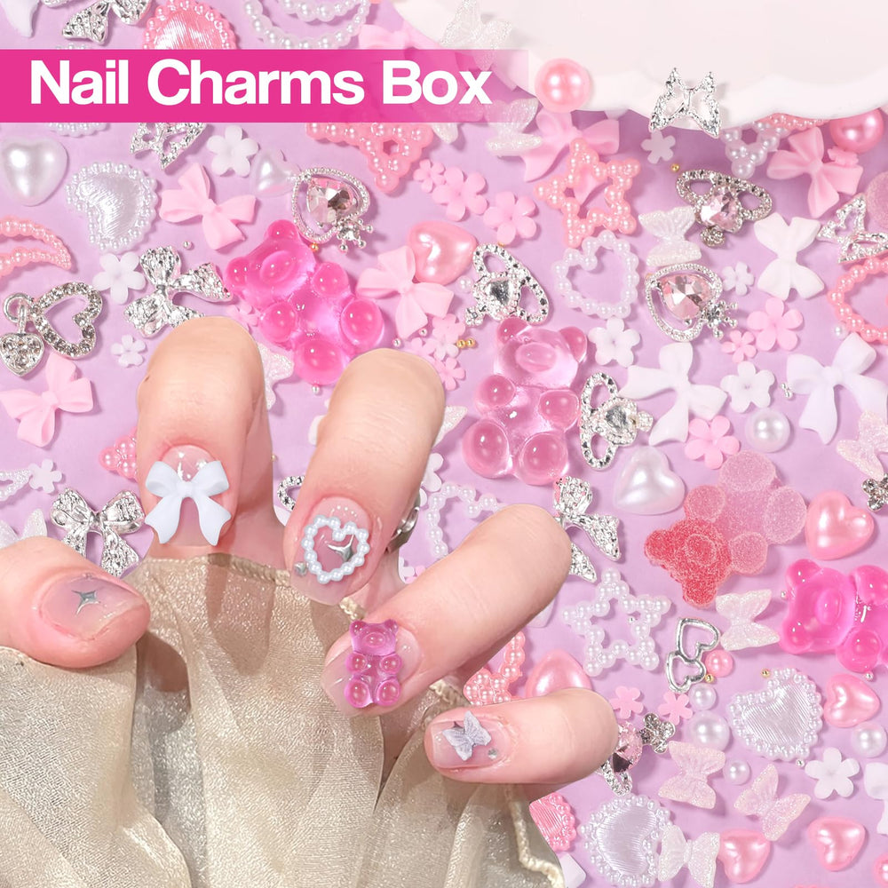 Tatiwoo size comparison with swatches illustrating scale of charms for planning nail placement