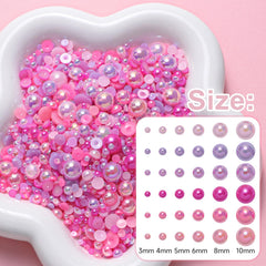 Tatiwoo spread of six pearl sizes arranged by diameter for design choice