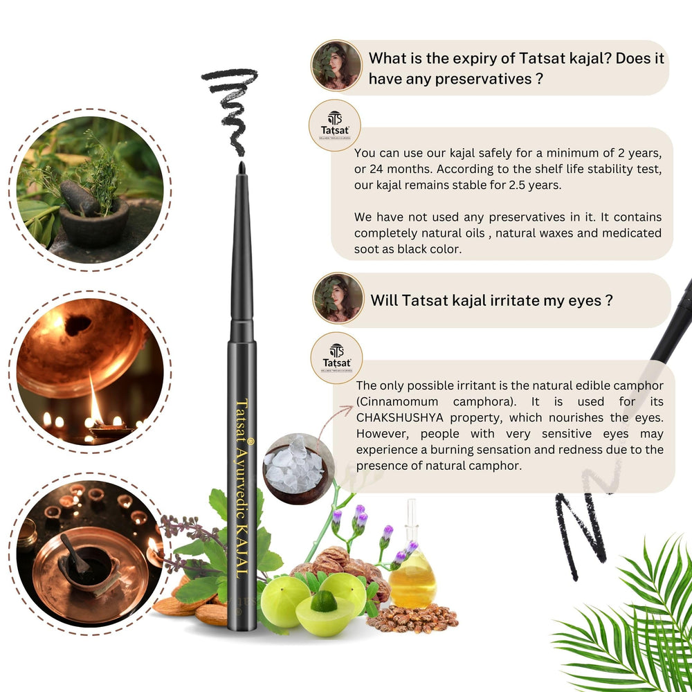 TATSAT kajal open pot texture revealing creamy finish for smooth application