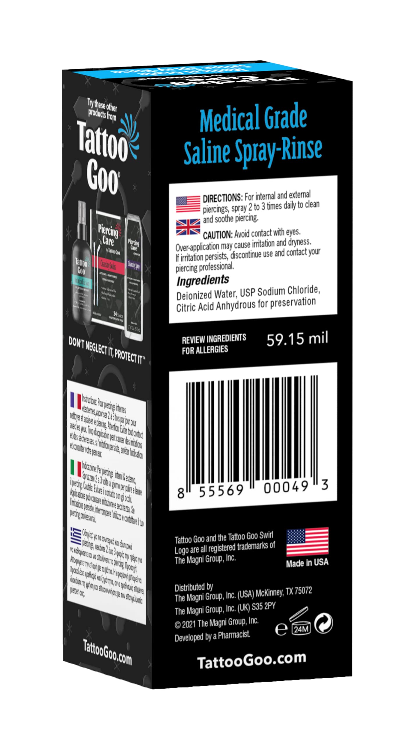 Tattoo Goo being used on an ear piercing illustrating safe daily aftercare