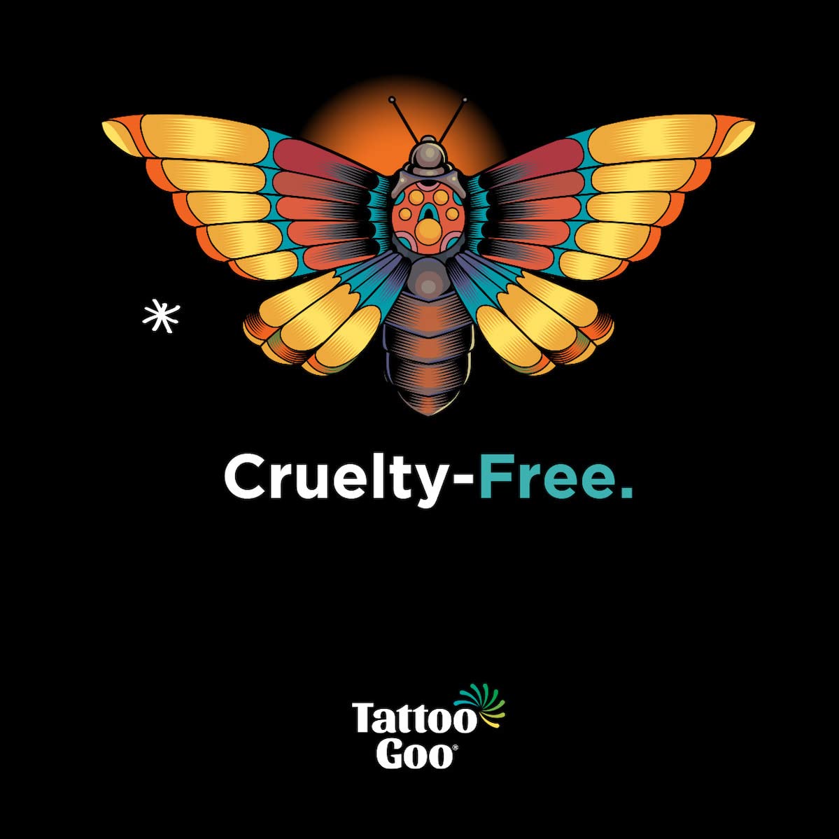 Tattoo Goo bottle held in hand showing small travel-friendly 2 oz benefit