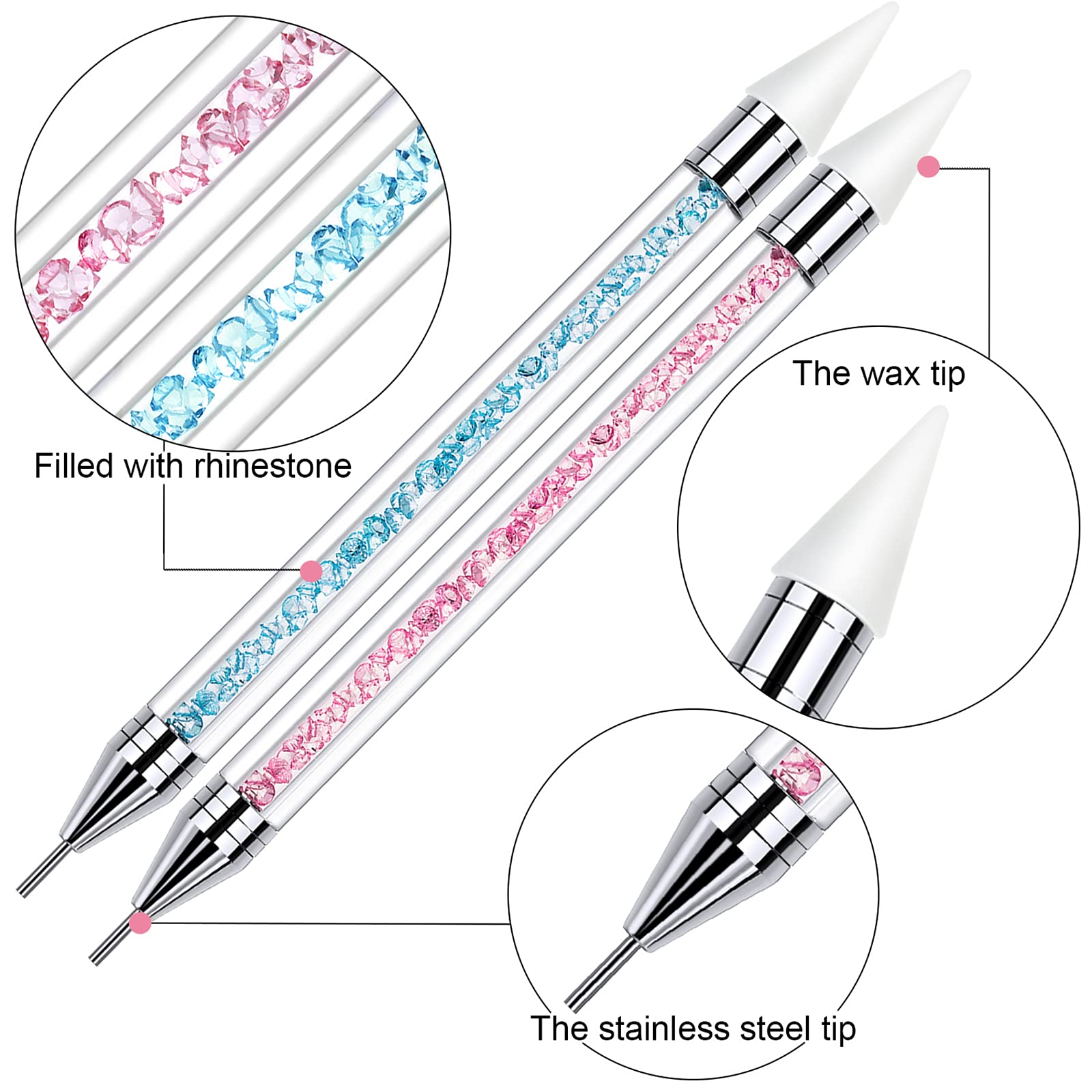Tatuo stainless-steel tip close-up for pressing and securing rhinestones