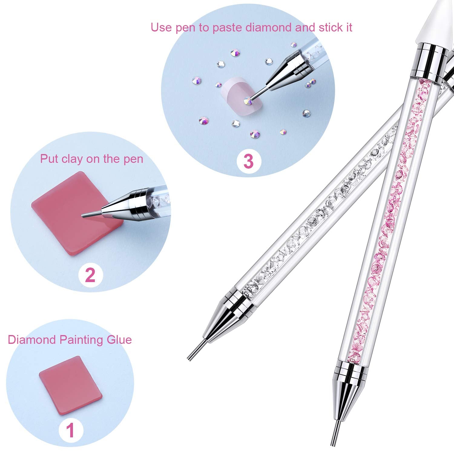 Tatuo dual-ended pen held in hand to show ergonomic control and accuracy