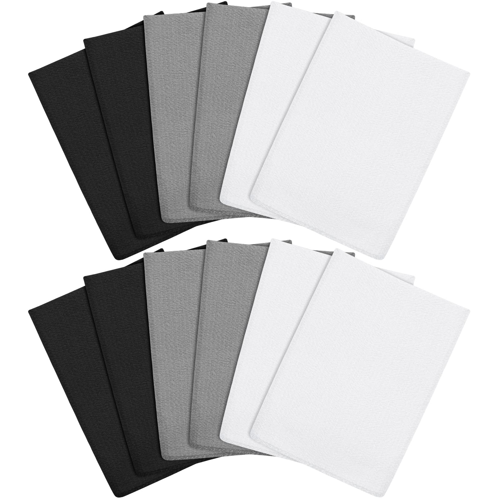 Tatuo front view of the 12-piece mitt set showing color assortment and quantity benefit