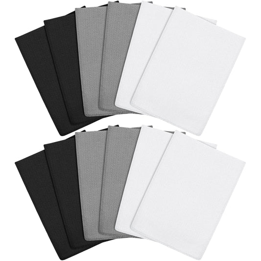 Tatuo front view of the 12-piece mitt set showing color assortment and quantity benefit