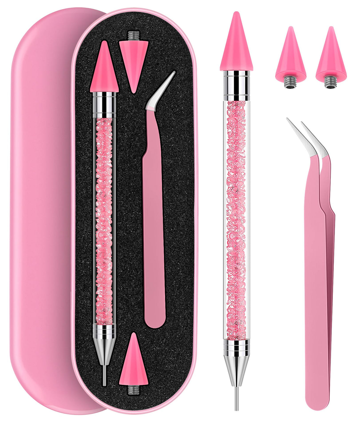 Tatuo front packaging showing pink picker set with tidy storage — easy portability