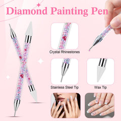 Tatuo rhinestone picker applying crystals to nail art for faster decoration