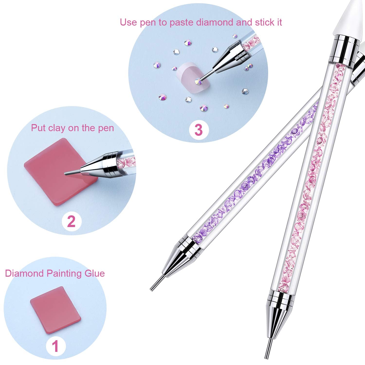 Tatuo pens held in hand showing scale and ergonomic grip for comfortable nail art