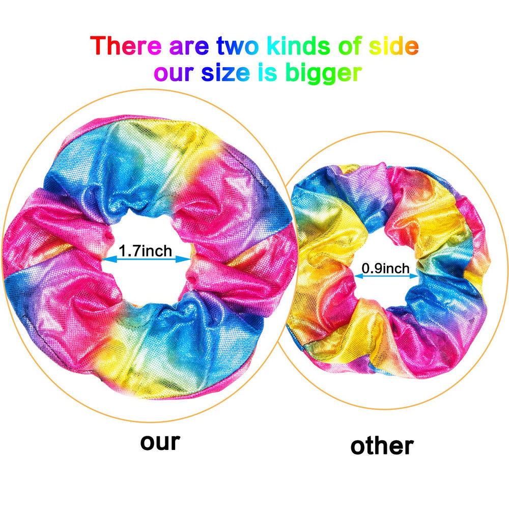 Tatuo scrunchie beside a ruler showing dimensions and accurate fit