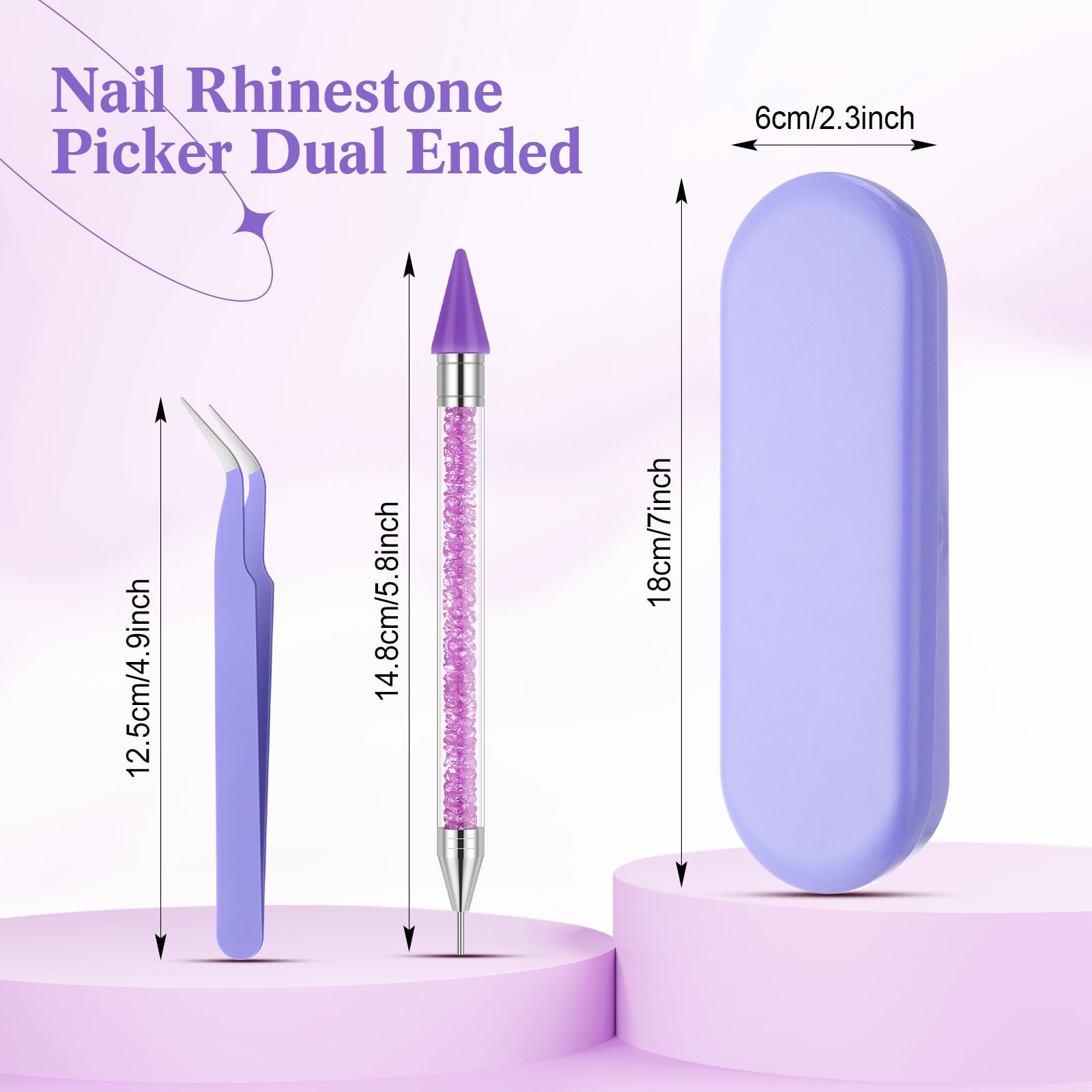Tatuo curved tweezers and metal protective case for safe storage