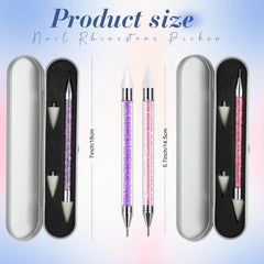 Tatuo wax tip close-up showing sticky surface to lift rhinestones easily and accurately