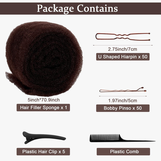 TAZKZZY brown sponge strip close-up showing flexible texture for shaping