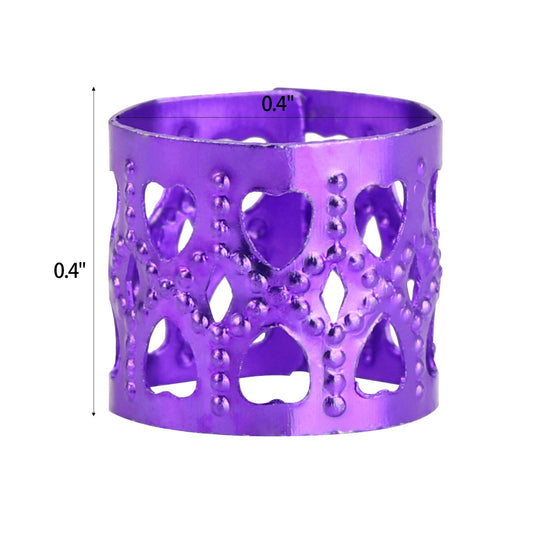 Tbestmax close-up of mixed-color braid rings highlighting vibrant finishes