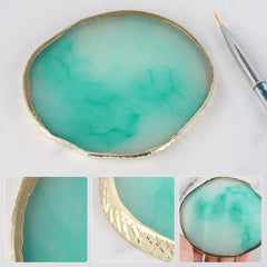 Tbestmax mixing nail polish on plate demonstrating controlled custom color creation