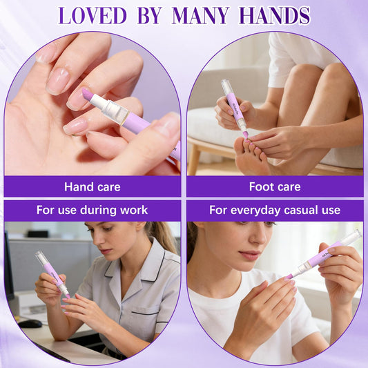 Tbexem ceramic cuticle pusher close-up showing textured tip for gentle exfoliation