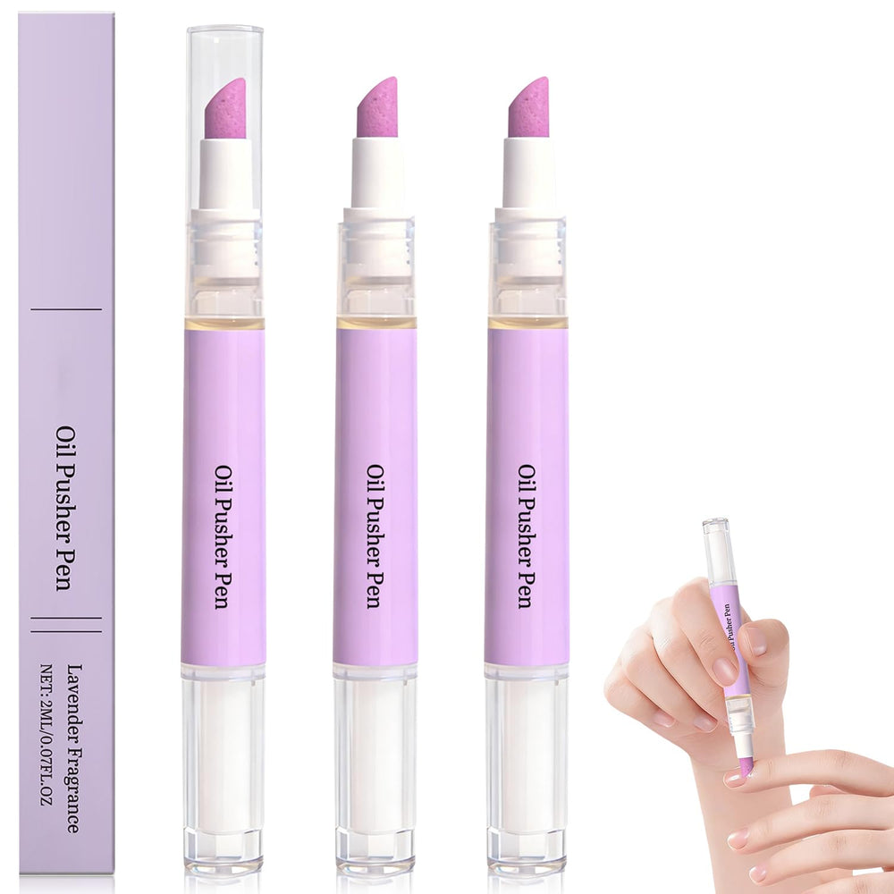 Tbexem front view of three 2-in-1 cuticle oil pens showing compact design and portability