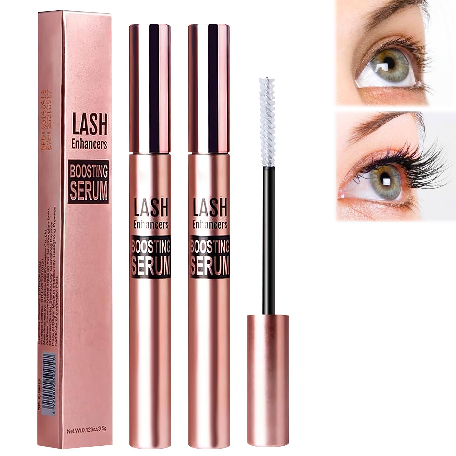 Tbexem Daislashes front packaging showing two serum tubes and box, promotes confident use