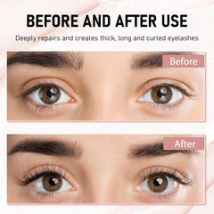 Tbexem Daislashes lifestyle before and after on model showing fuller, longer lashes after use