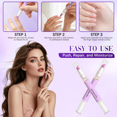 Tbexem cuticle oil pen in use applying nourishing oil to a fingernail for hydration