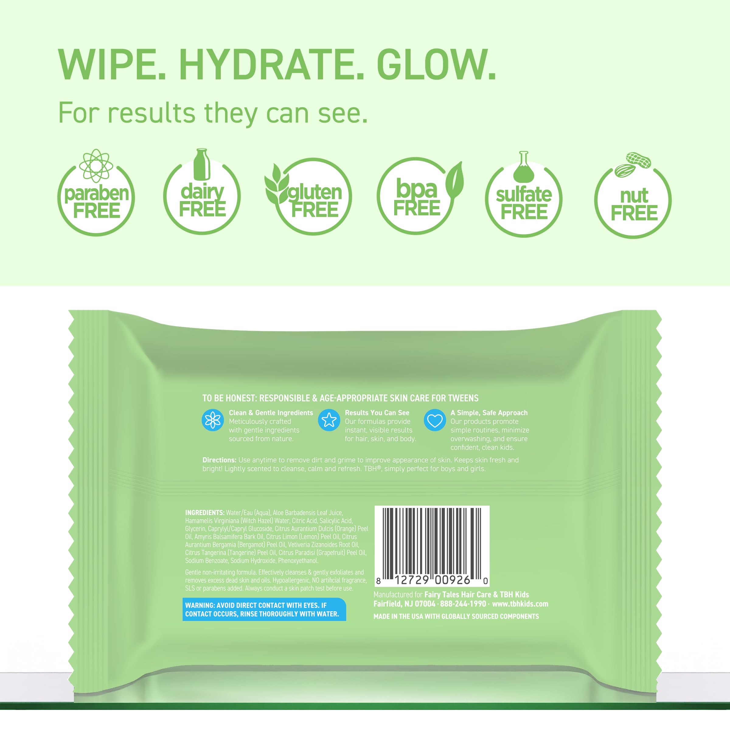 TBH close-up wipe texture showing soft fibers that gently cleanse skin