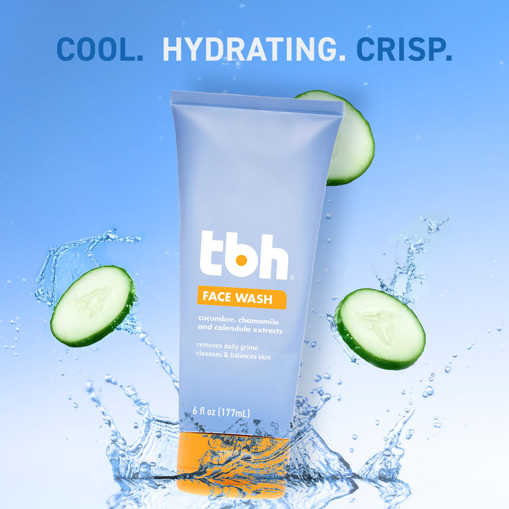 Child using TBH face wash in sink demonstrating gentle daily cleansing benefit