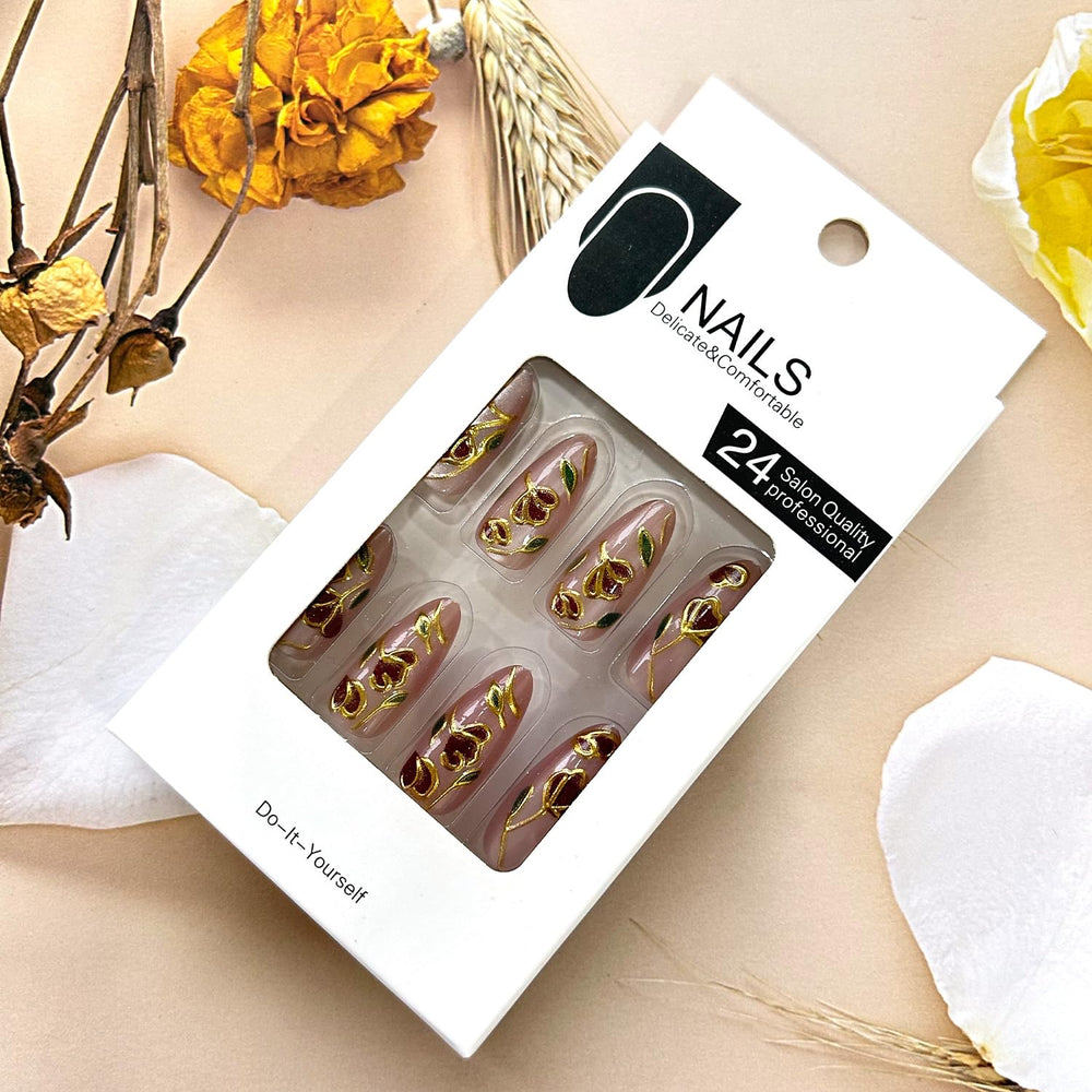TBRZTR press-on nails worn on hand in lifestyle scene for photo-ready appearance
